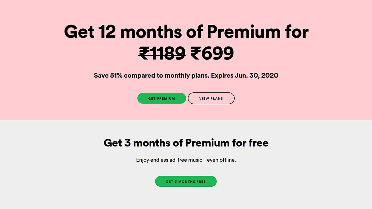 Spotify premium free for 3 months